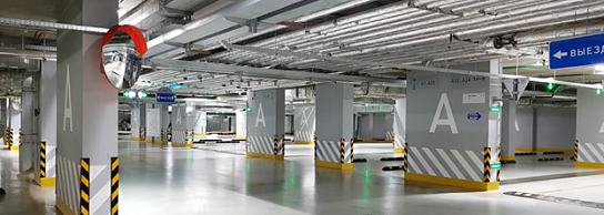 Оснащение ТСОДД въезда/выезда в подземной парковке